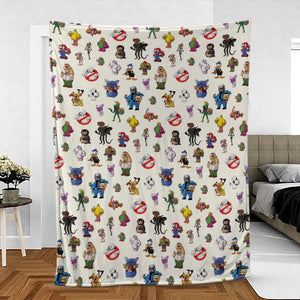Behind The Face Fleece Blanket