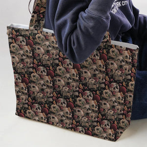 Life Grows Through Death Skull Large Tote Bag
