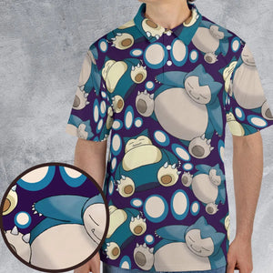 Snorlax Pokemon AOP Men/Women Polo Shirt
