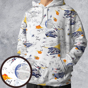 Millennium Falcon Patterns Star Wars All-over Print Hoodie