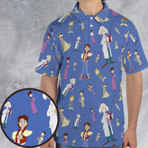 B2tf Cartoon Characters Seamless AOP Men/Women Polo Shirt