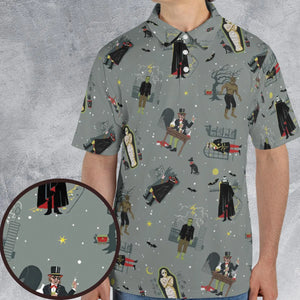 Classic Monsters Halloween AOP Men/Women Polo Shirt