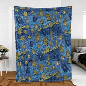 Starry Night Tardis Doctor Who Fleece Blanket