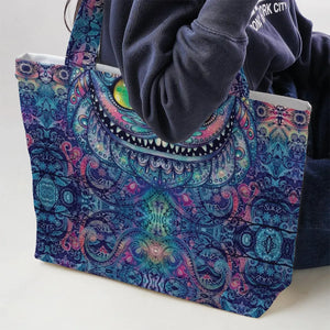 Cheshire Cat Alice In Wonderland Large Tote Bag