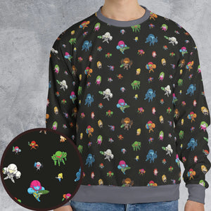 Metroid Pattern All-over Print Sweatshirt