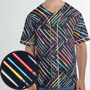 Lightsabers Star Wars Pattern Unisex Baseball Jersey