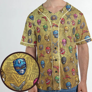 Power Team Mighty Morphin Power Rangers Unisex Baseball Jersey