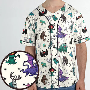 Cryptids of the Americas Cryptozoology Cryptids Monster Unisex Baseball Jersey