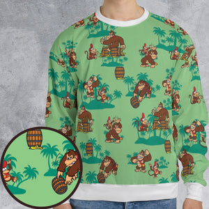 Donkey Kong & Diddy Kong All-over Print Sweatshirt