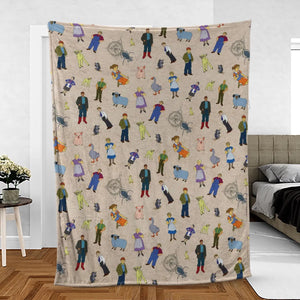 Beloved Children's Tale Charlotte's Web Cartoon Characters Fleece Blanket