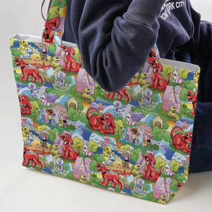 Clifford The Big Red Dog Seamless Large Tote Bag