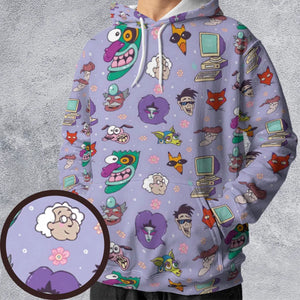 Floral Courage Courage the Cowardly Dog All-over Print Hoodie
