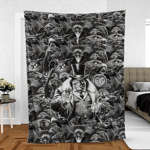 Umbrellas to Underworld Penguin Fleece Blanket