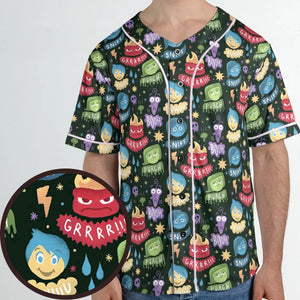 Colourful Mind Inside Out Unisex Baseball Jersey