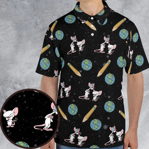 Geek Drip Pinky and The Brain AOP Men/Women Polo Shirt