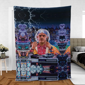 Great Scott! Back To The Future Fleece Blanket