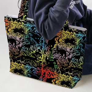 Eevee Pokemon Black Large Tote Bag