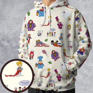 Schoolhouse Rock Characters All-over Print Hoodie