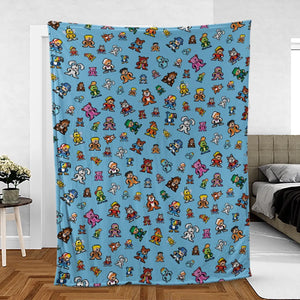 8-bit Breakfast Cereal Icons Fleece Blanket