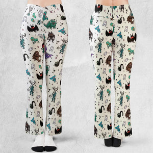 Cryptids of the Americas Cryptozoology Cryptids Monster Flare Leggings