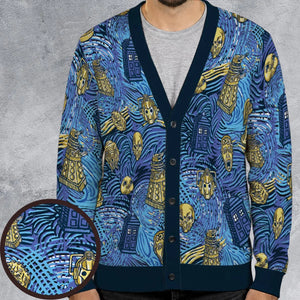 Starry Night Tardis Doctor Who Cardigan