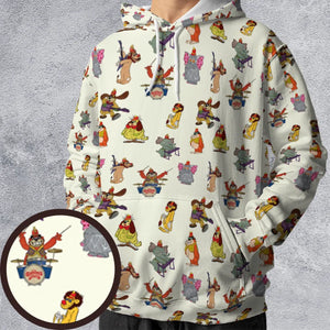 Snorky Fleegle Drooper Bingo The Banana Splits All-over Print Hoodie