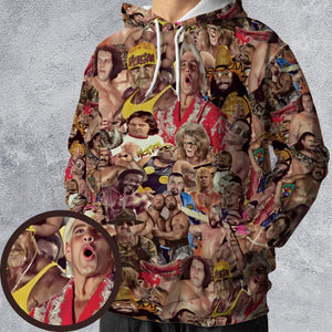 Pro Wrestlers All-over Print Hoodie