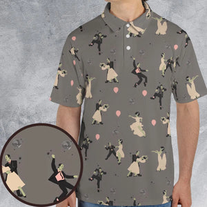 Dirty Dancing Frankenstein and Bride of Frankenstein AOP Men/Women Polo Shirt