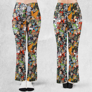Danny Phantom Characters Collage Flare Leggings