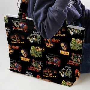 Teaming Monsters All Up Universal Monsters Large Tote Bag