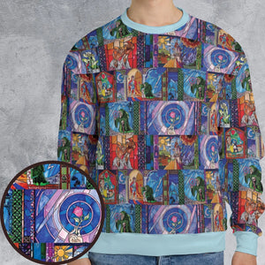 Beauty And The Beast Story Windows All-over Print Sweatshirt
