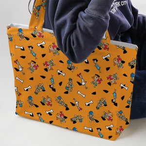 Stone Age The Flintstones Characters Large Tote Bag