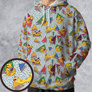Catdog 90s Cartoon Pattern All-over Print Hoodie