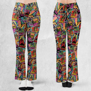 Multi Monster Pop Badges Flare Leggings
