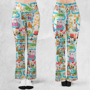 It's Small World Map Flare Leggings