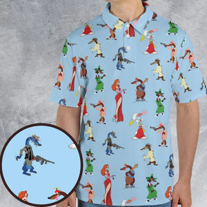 Roger Rabbit Jessica Rabbit The Weasels Who Framed Roger Rabbit AOP Men/Women Polo Shirt