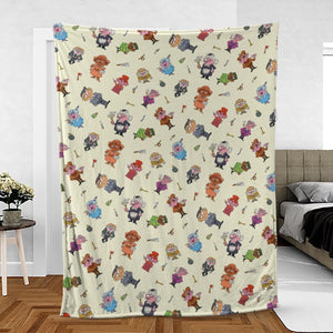 Board Game Drip Clue Fleece Blanket