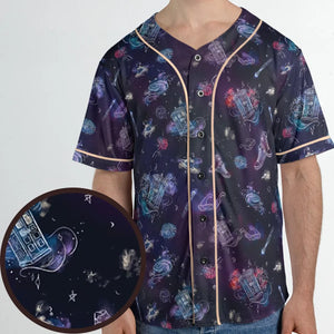 Tardis Doctor Who Seamless Unisex Baseball Jersey