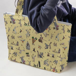 Killer Rabbit The Medieval Marginalia Large Tote Bag