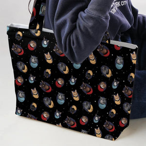 Live Long and Paws-purr Star Trek Large Tote Bag