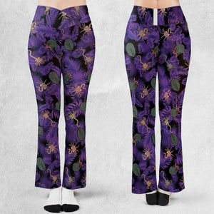 Alien Facehugger Ovomorph Flare Leggings