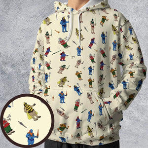 Carl In Masters Of The Universe Pattern All-over Print Hoodie