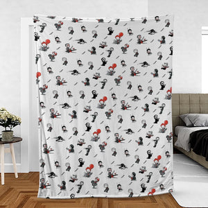 Baby Horror Characters Pattern Fleece Blanket