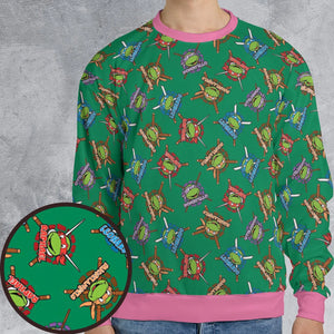 TMNT Characters Pattern All-over Print Sweatshirt