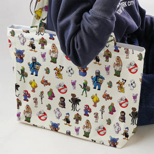 Behind The Face Large Tote Bag