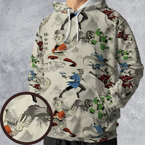 Aang Katara Toph Beifong Sokka Avatar The Last Airbender All-over Print Hoodie