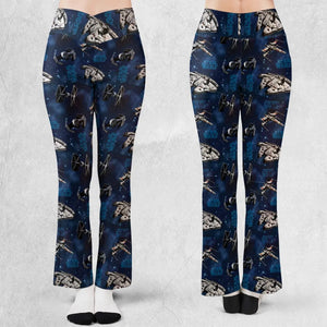 Star Wars Ships Pattern Flare Leggings