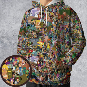 Futurama Characters All-over Print Hoodie