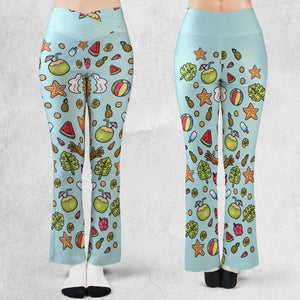 Summer Galaxy Groot Flare Leggings