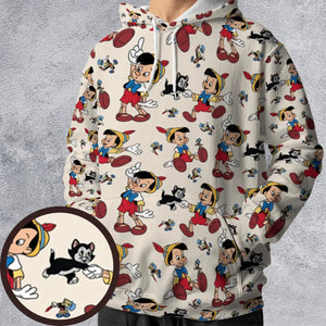Whimsy Wear Pinocchio All-over Print Hoodie